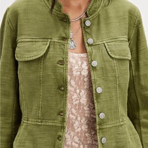 Free People Jocelyn Utılity Cotton Jacket
Calista Green XL NWT